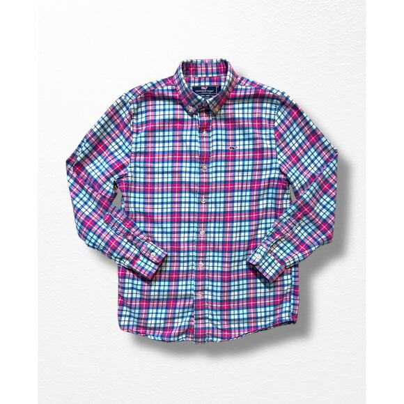 Vineyard Vines Flannel Whale Shirt, Size 12/14 - Picture 7 of 9